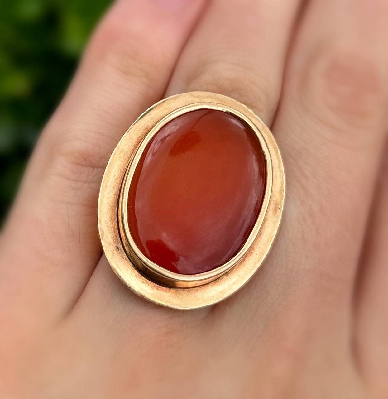 Jewelry 14k solid yellow gold ring coral 15.00CTW size 6