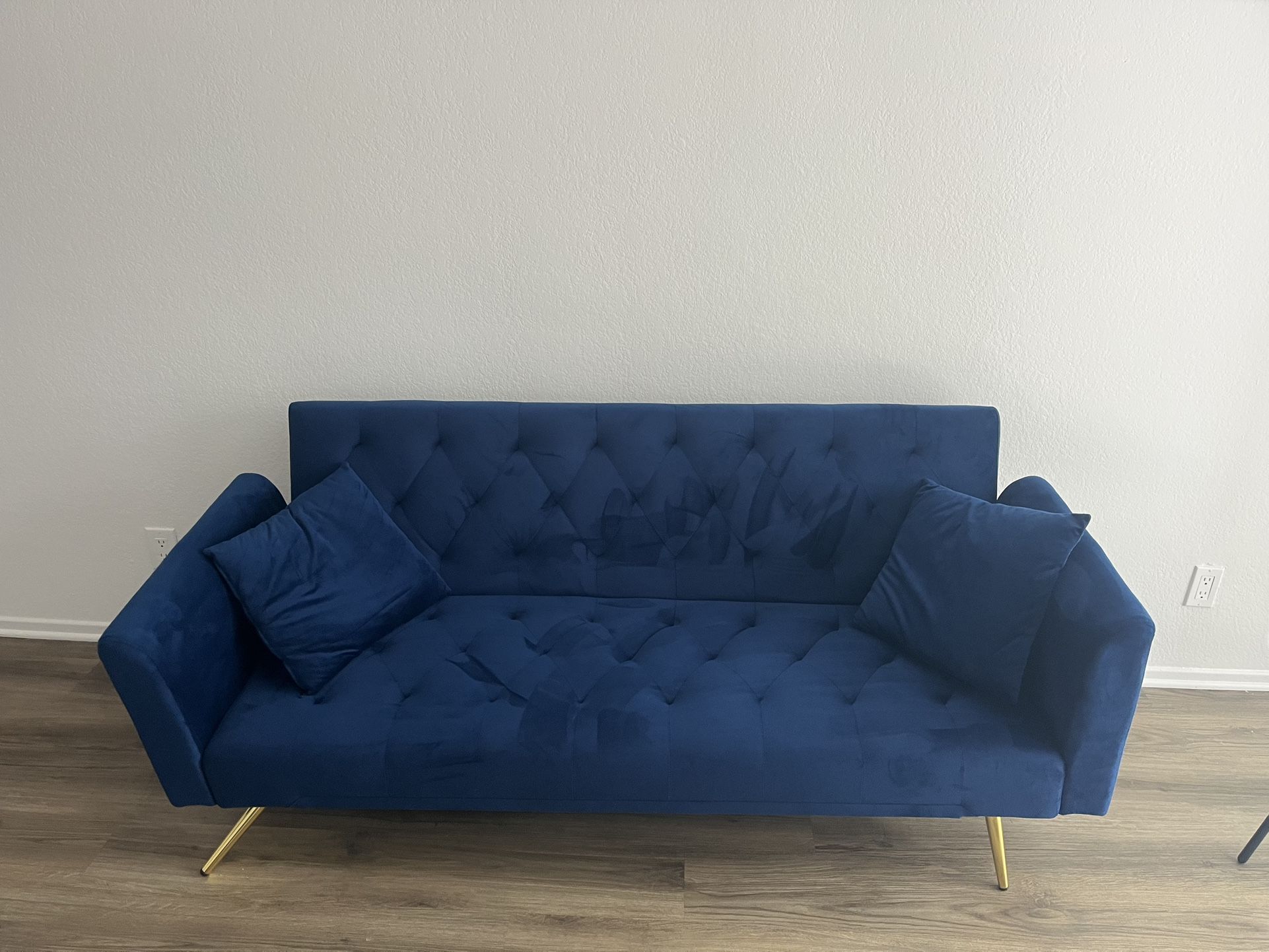 Blue Velvet Futon