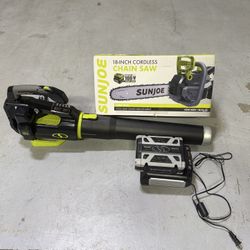 Leafs blower & chainsaw SunJoe