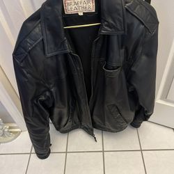 Leather jacket size large