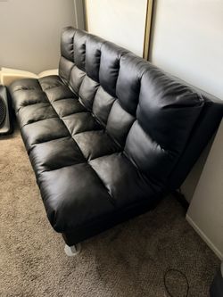 Faux Leather Futon