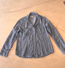 Cotton On blue denim button up Size S