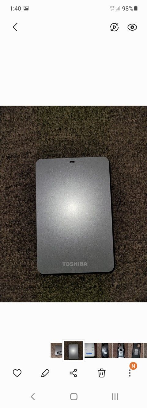 Toshiba 1tb Storage With Cord