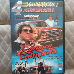 4 Accio'n Dvd Movies La Bronco Colorada Spanish