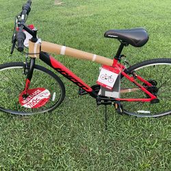 Brand new-model 2025-700c Hyper SpinFit Hybrid Bike, Red-21 speed - aluminum frame