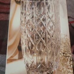 Beautiful Crystal  Heavy Vase Only $30