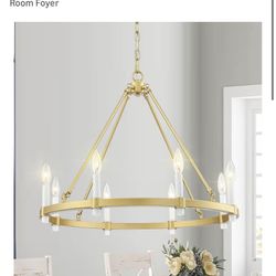Gold Chandelier Wagon Wheel