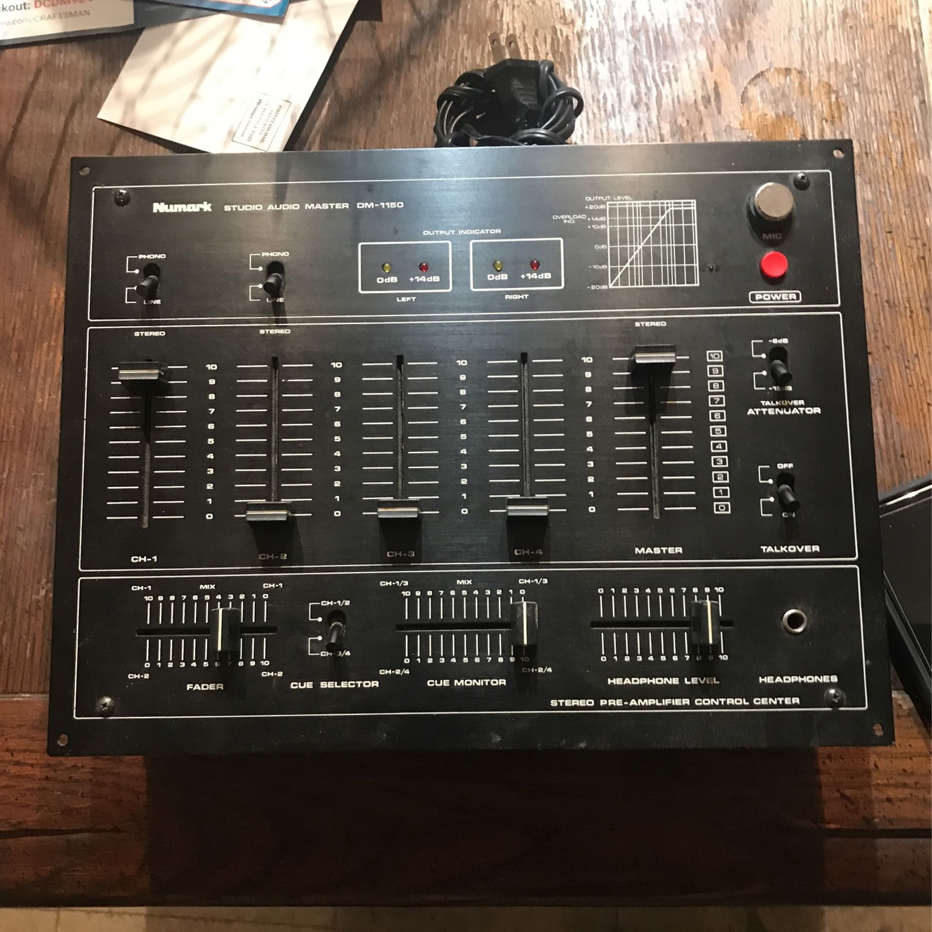 Numark Studio Audio Master DM-1150
