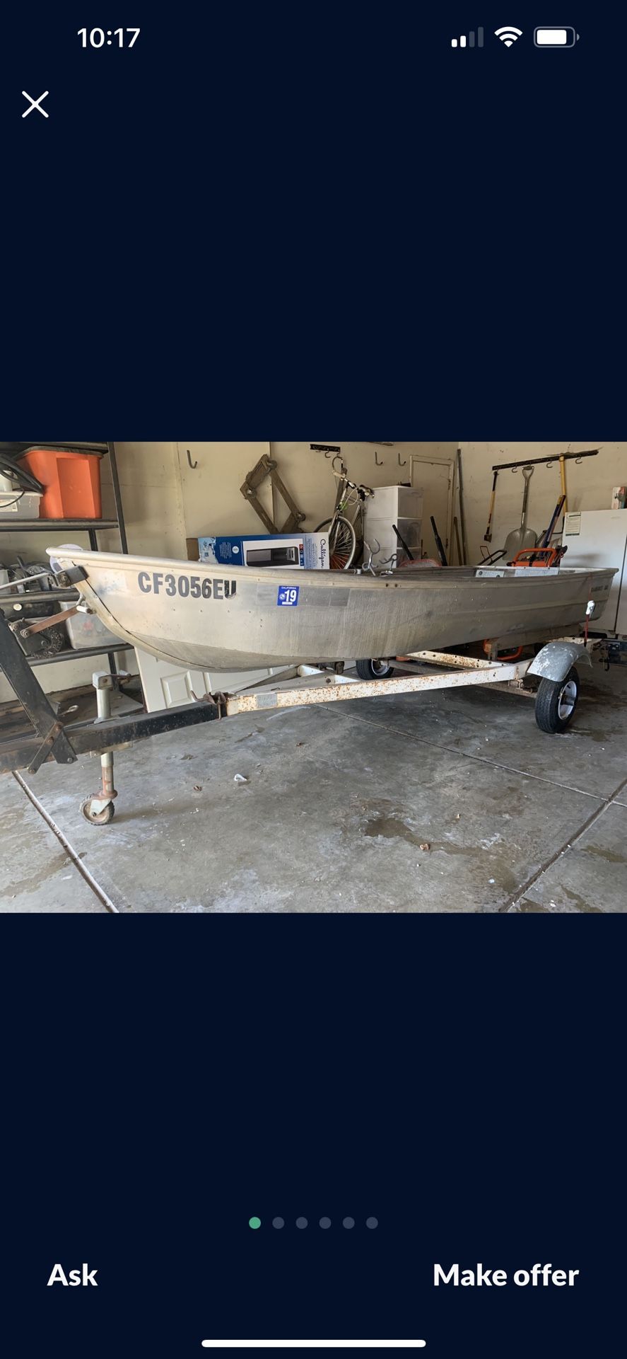 12 ft. Aluminum Boat w/ Trailer 