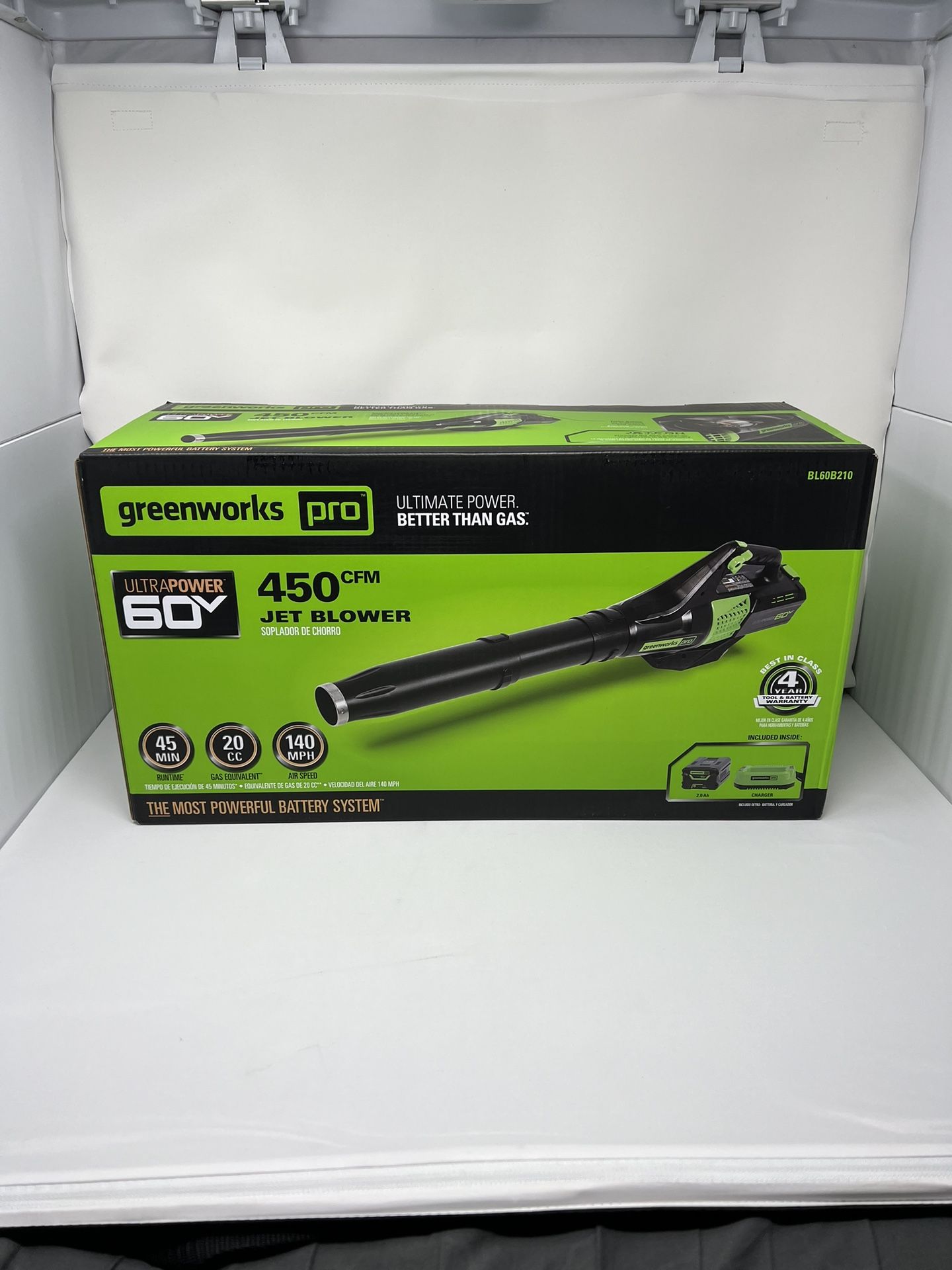 Greenworks 60V 450 CFM Cordless Leaf Blower