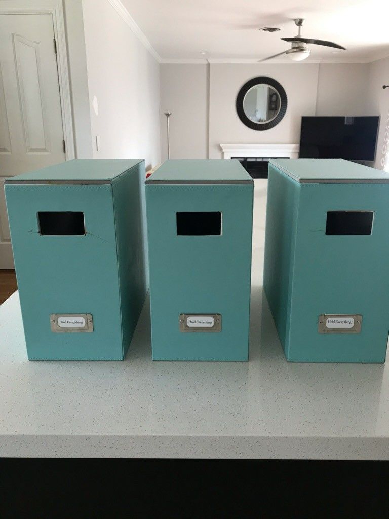 Hanging File Folder Box w/hinged Lid