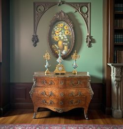 19th Century Vintage Louis XV French Marble Top Commode Chest Of Drawers 2 Avail