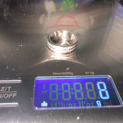 Men's 14k White Gold Ring With Natural Diamonds