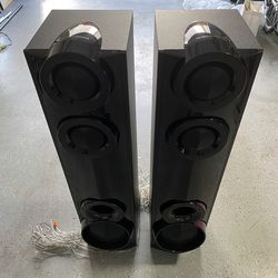 LG speaker system pair S65T3-S, 40" tall