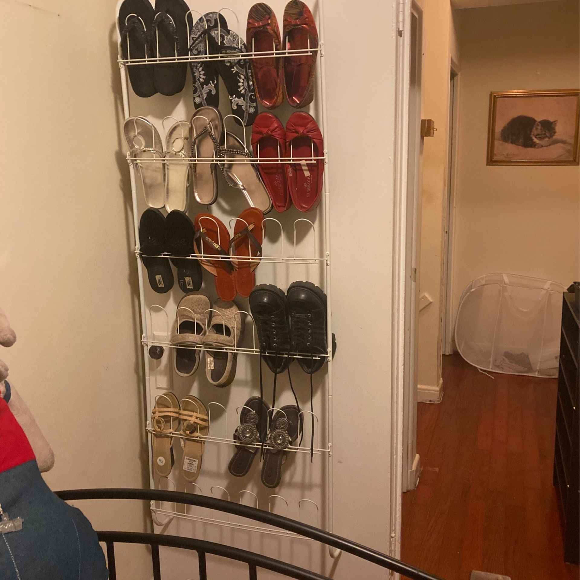 Over The Door Shoe rack Holds 9 Pairs Of Shoes