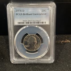 1978 D Brilliant Uncirculated Washington Quarter Graded By PGCS 4-11