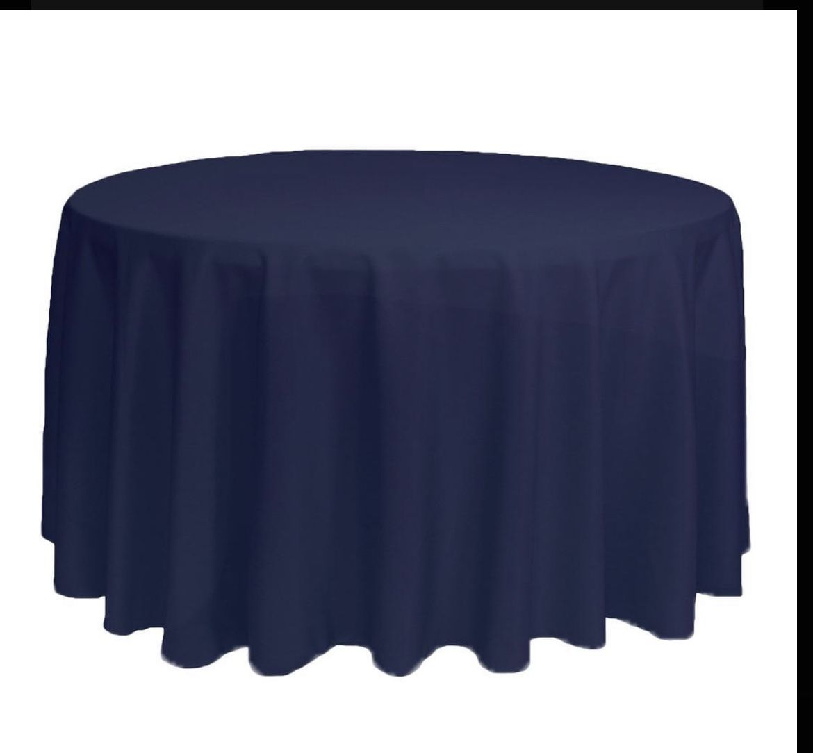Navy Blue Tablecloths, Manteles Azul Marino 
