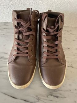 Brown High-Top Sneakers Size 9.5