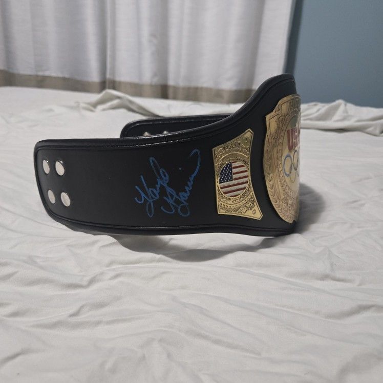 Kayla Harrison "2x Olympic Champ" Signed USA Olympic Mid-Size Belt (PSA/DNA)