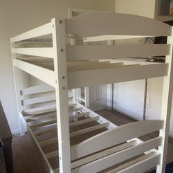 White Twin Bunk Bed