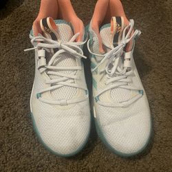 Adidas White, Turquoise And Pink Shoes