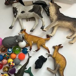 Toy Lot Of Animals And Super Balls