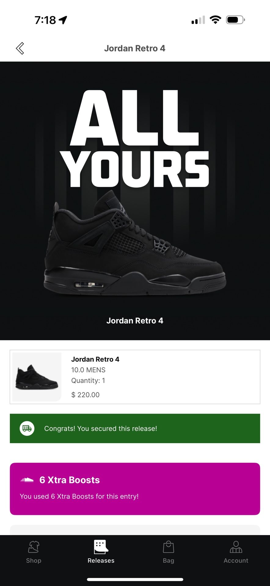 black cat 4 jordan's