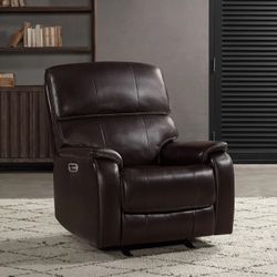 Barcalounger Leather Power Rocker Recliner with Power Adjustable Headrest