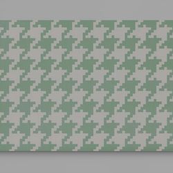 Rectangle Houndstooth Rug Accent Rug, Green