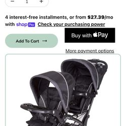BABYTREND SIT N STAND DOUBLE STROLLER