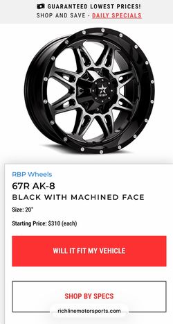 Rbp rims 20 x 10