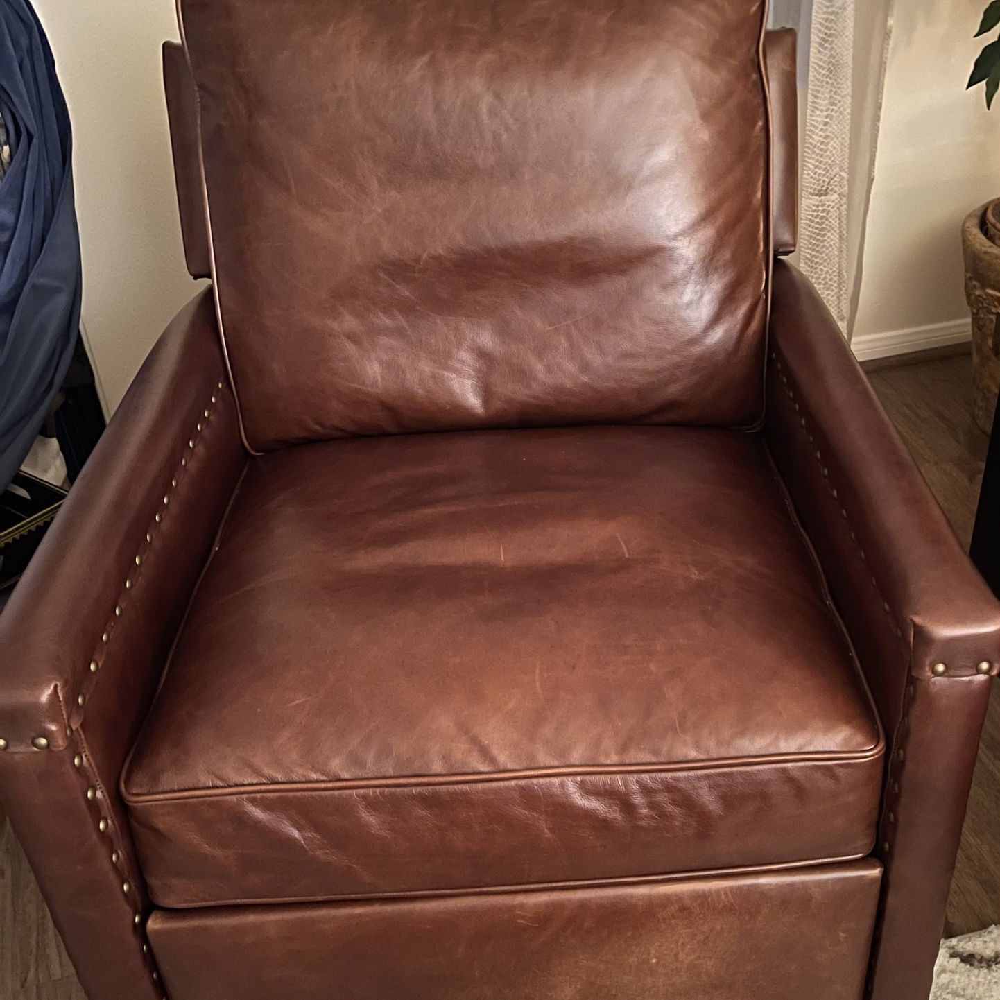 Pottery Barn Leather Recliner (1 Year old)