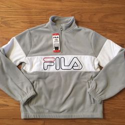 NWT Fila women fleece half-zip sweatshirt Size M