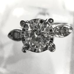 GORGEOUS Vintage Natural Diamond Ring! SI2 14k White Gold 1/2ctw  Appraisal  $2250