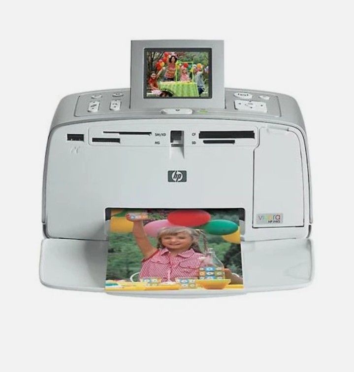 HP Photosmart 385 GoGo Photo Printer Color Portable Compact NEW in Box