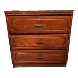 Traditional Solid Wood 3 Drawer Dresser Chest Cherry Finish