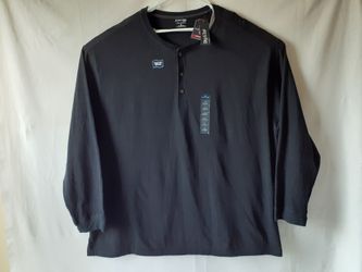 St. John's Bay men's black button-front long sleeve shirts size 4XL