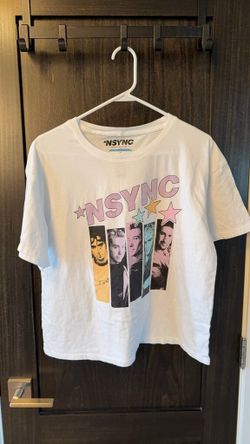 NSYNC 2024 Licensed Graphic Band T-Shirt White Large 0445