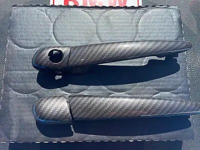 Set Of BMW E46 Exterior Door Handles Coupe/Vert HydroDipped Carbon Fiber