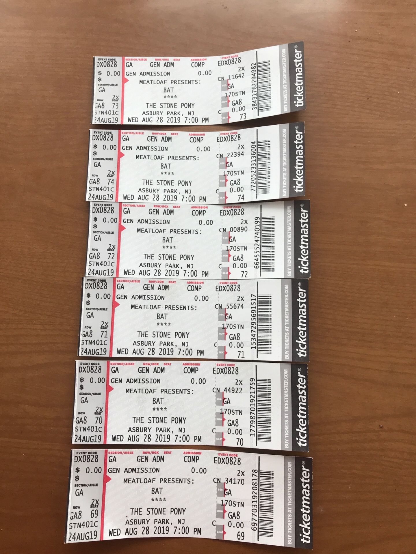 Tickets to the stone pony meatloaf presents Bat Tribute band not actually meatloaf