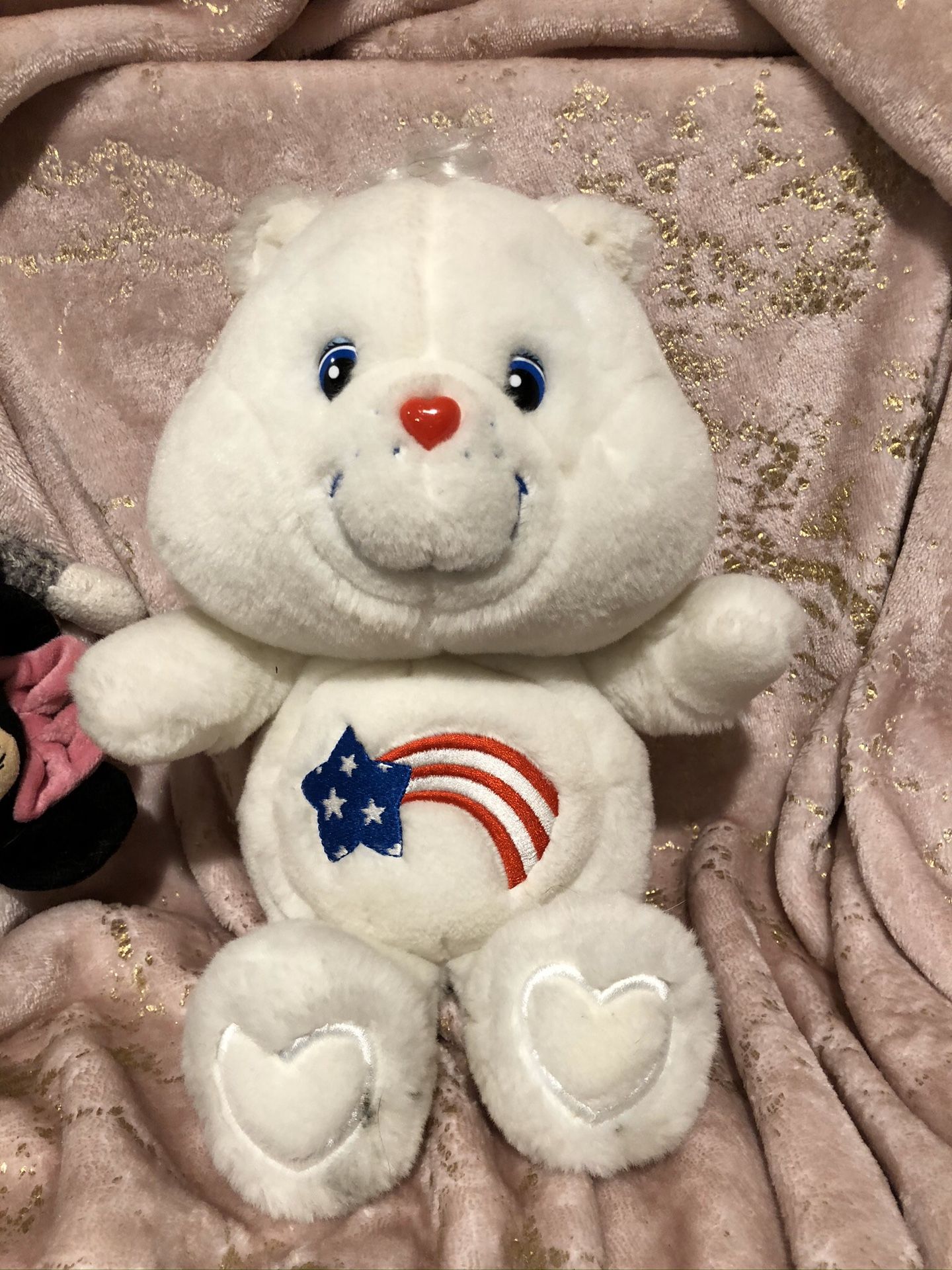 Patriotic Care Bear by Carlton Cards Care Bears plushie plush doll - presidential election - American pride - USA ! Flag tummy ! Stuffed animal ! Fre