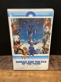 Sinbad and the Eye of the Tiger VHS Columbia Pictures Blue Clamshell VTG RARE