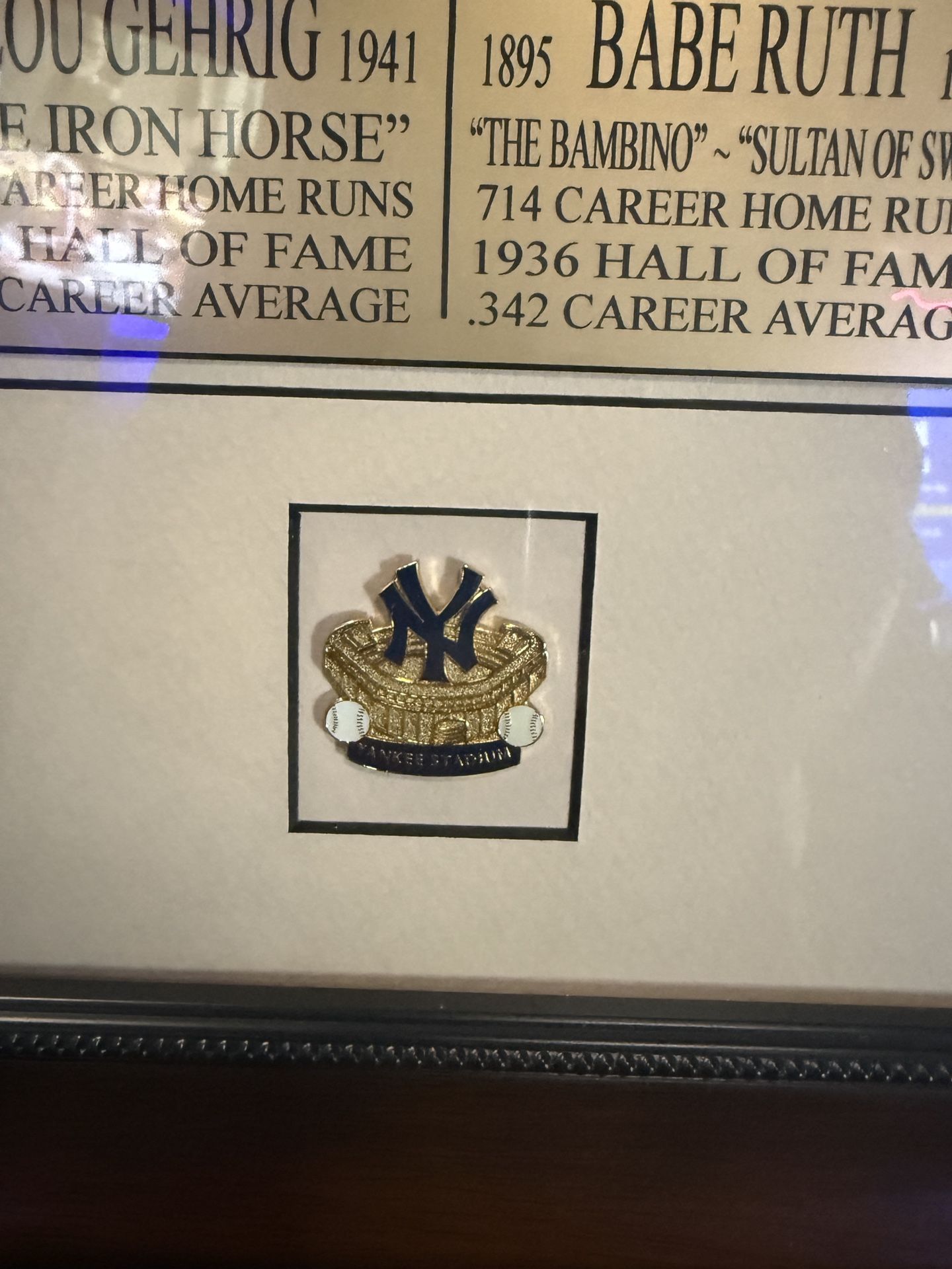 NY Yankees Collage And Pin Frame