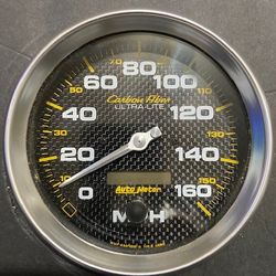 Auto Meter Carbon Fiber Gauge Set