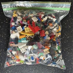 Legos in a gallon size back