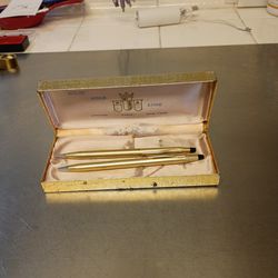 Cross gold pen & pencil set in box