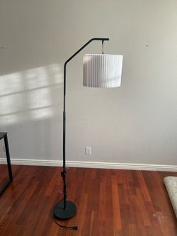 Arc Floor Lamp with Pleated Shade