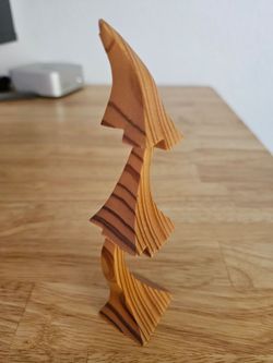 Hand-Carved Cedar Tree Sculpture signed by artist