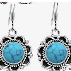 Sterlingsilver Turquoise Dangle Earrings