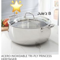 Cacerola De 16 Qts Tri-ply Nueva En Su Caja 